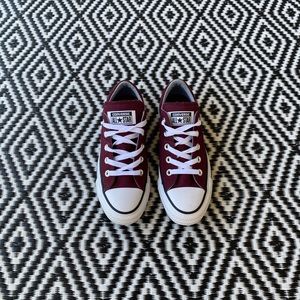 NWT Low Top Burgundy Converse